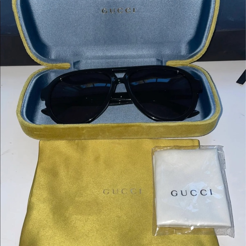 Gucci web aviator injection sunglasses